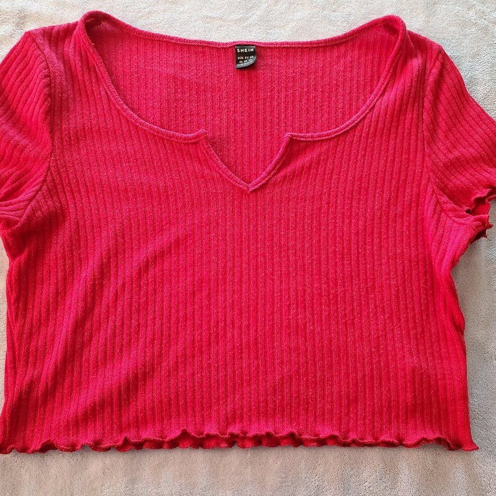 Shein Red Crop Top